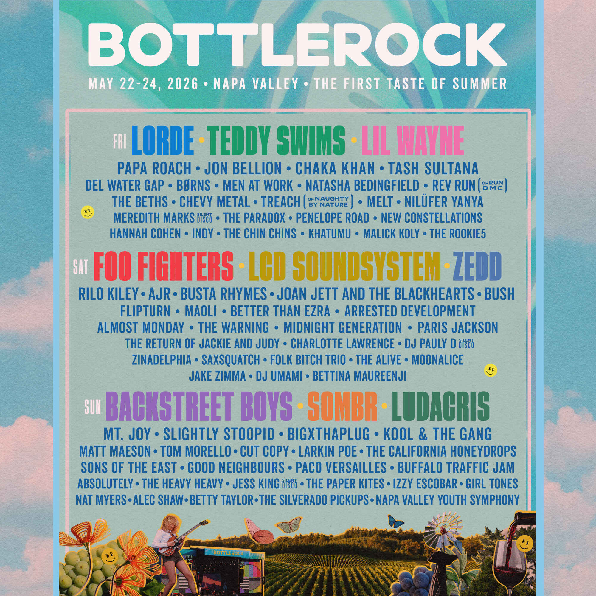 Backstreet Boys are headlining BottleRock on Sunday, May, 24, 2026 in Napa, CA!